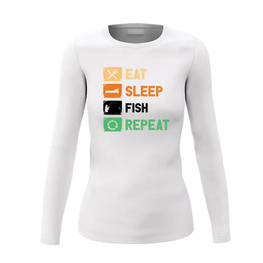 Eat Sleep Fishing Repeat Women Long Sleeve Shirt